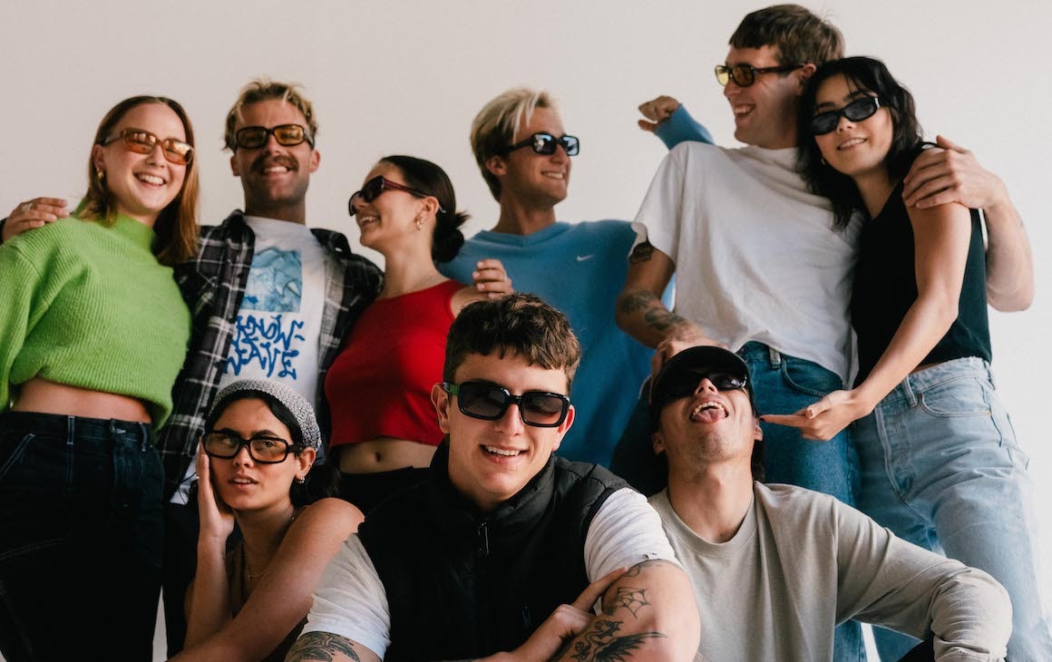 a group of young people wearing sunglasses